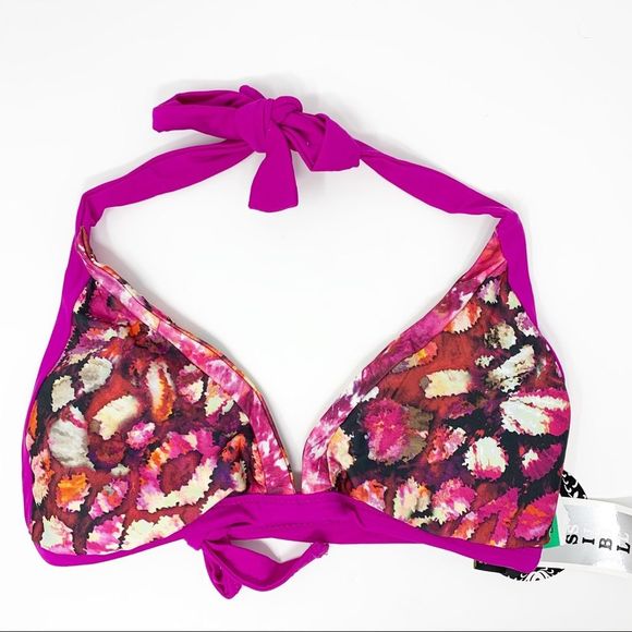 Becca reversible triangle bikini top Large NWT - Picture 1 of 3